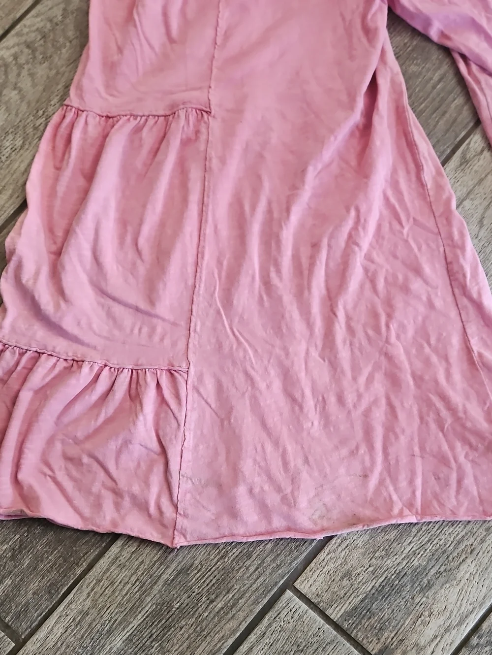 Pink Tiered Wide-Leg Palazzo Pants Size Small